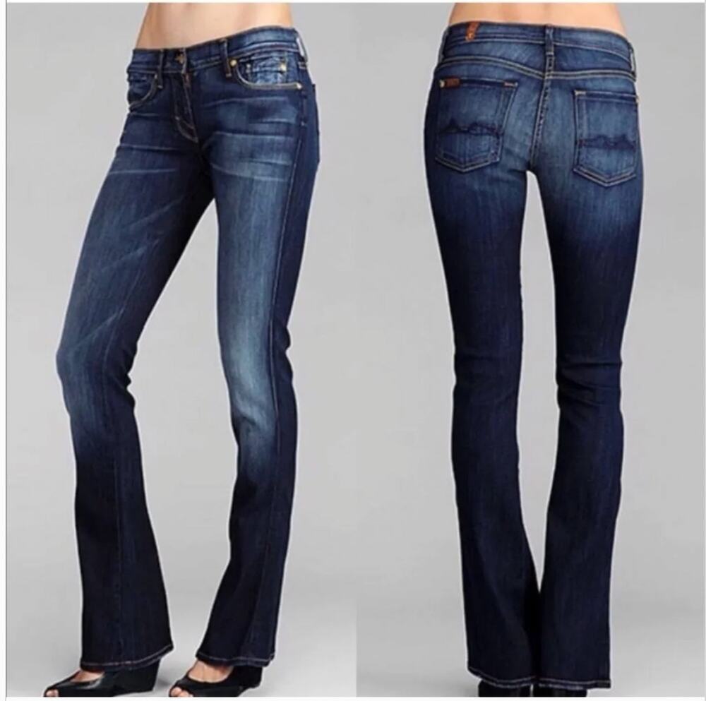 7 for all Mankind Bootcut Dark Wash jeans size 31 y2k midrise